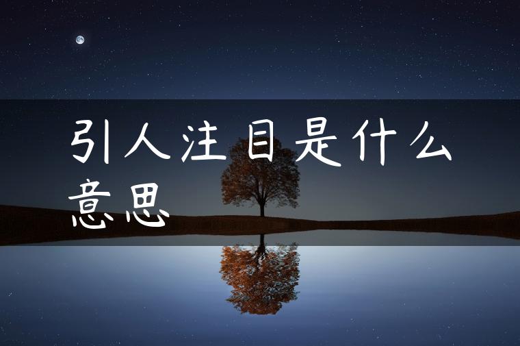 引人注目是什么意思