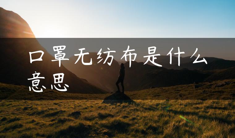 口罩无纺布是什么意思