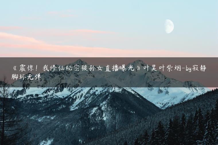 《震惊！我修仙秘密被孙女直播曝光》叶昊叶紫烟-by寂静脚环无弹